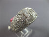 LARGE 5.12CT DIAMOND 18KT WHITE GOLD ROUND & BAGUETTE CRISS CROSS INFINITY RING