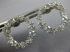 ESTATE 1.39CT DIAMOND 18KT WHITE GOLD 3D CLUSTER OPEN CIRCULAR FUN STUD EARRINGS