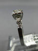 ANTIQUE .40CT OLD MINE DIAMOND 18KT WHITE GOLD SOLITAIRE ENGAGEMENT RING #21616