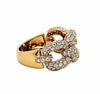 1.73CT DIAMOND 18K YELLOW GOLD 3D PAST PRESENT FUTURE LOVE KNOT ANNIVERSARY RING
