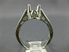 ANTIQUE .46CT DIAMOND 14K WHITE GOLD FILIGREE SEMI MOUNT ENGAGEMENT RING #12029