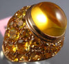 ESTATE LARGE 13.50CT AAA CITRINE 14KT ROSE GOLD 3D CLASSIC DOME SHAPE FUN RING