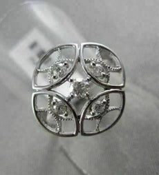 ANTIQUE WIDE CIRCULAR .50CT ROUND DIAMONDS HAND CRAFTED 14KT WHITE COCKTAIL RING