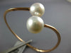 LARGE AAA SOUTH SEA PEARL 18KT ROSE GOLD CLASSIC 3D CRISS CROSS BANGLE BRACELET