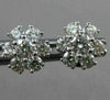 ESTATE .74CT ROUND DIAMOND 18KT WHITE GOLD 3D CLASSIC FLOWER STUD EARRINGS 7mm