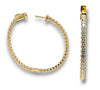 LARGE 2.25CT DIAMOND 14KT YELLOW GOLD 3D INSIDE OUT LUCIDA HOOP HANGING EARRINGS