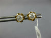 ESTATE .50CT DIAMOND 14KT YELLOW GOLD 3D CLASSIC ROUND FUN LOVE STUD EARRINGS