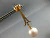 ESTATE LARGE .57CT DIAMOND & SOUTH SEA PEARL 18KT ROSE GOLD CHANDELIER EARRINGS