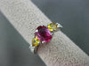 1.95CT DIAMOND & AAA SAPPHIRE & RUBALITE 18K WHITE GOLD 3D ENGAGEMENT RING 27634