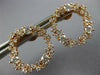 ESTATE 1.39CT DIAMOND 18KT ROSE GOLD 3D CLUSTER OPEN CIRCULAR FUN STUD EARRINGS
