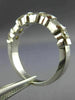 ESTATE WIDE .56CT ROUND & BAGUETTE DIAMOND 14K WHITE GOLD ANNIVERSARY RING 22509