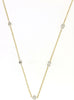 1.50CT DIAMOND 14K YELLOW GOLD ROUND & BAGUETTE MULTI SHAPE BY THE YARD NECKLACE