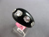 LARGE .75CT DIAMOND & BLACK ENAMEL 18KT WHITE GOLD 3D ETOILE DOME SHAPE FUN RING
