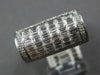 WIDE 1.85CT DIAMOND 18KT WHITE GOLD 3D ROUND & BAGUETTE INVISIBLE SEMI DOME RING