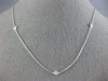 EXTRA LONG .90CT DIAMOND 14K WHITE GOLD DIAMOND BY THE YARD CLASSIC LOVE PENDANT