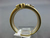 ESTATE .06CT DIAMOND 14KT TRI COLOR GOLD ETOILE FLOWER TRIPLE STACKABLE FUN RING