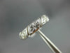 ANTIQUE .35CT DIAMOND 14K WHITE GOLD 3D FILIGREE ETERNITY ANNIVERSARY RING #1190