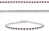 2.25CT DIAMOND & AAA RUBY 14KT WHITE GOLD ROUND CLASSIC ETERNITY TENNIS BRACELET