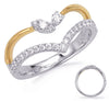.35CT DIAMOND 14KT 2 TONE GOLD 3D ROUND & MARQUISE DOUBLE V BUTTERFLY LOVE RING