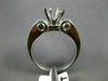 ESTATE WIDE 1.10CT DIAMOND 14KT WHITE GOLD 3D SEMI MOUNT ENGAGEMENT RING #11781