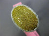 EXTRA LARGE 2.21CT WHITE & INTENSE YELLOW DIAMOND 18K 2TONE GOLD MICRO PAVE RING