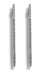 .75CT DIAMOND 14K WHITE GOLD ROUND INSIDE OUT OVAL CLIP ON HOOP HANGING EARRINGS