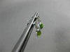 ESTATE .83CT DIAMOND GREEN AMETHYST 14KT WHITE GOLD OVAL ETOILE HANGING EARRINGS