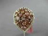 LARGE 2.67CT WHITE & PINK DIAMOND 18K WHITE & ROSE GOLD 3D HALO ANNIVERSARY RING