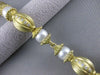 ESTATE LARGE DIAMOND 8.5M WHITE SOUTH SEA PEARL 18K GOLD FILIGREE BRACELET #2617