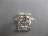 ESTATE LARGE 1.74CT DIAMOND 18K WHITE GOLD SOLITAIRE HALO SQUARE ENGAGEMENT RING