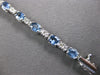 ESTATE 4.98CT DIAMOND & AAA SAPPHIRE 14K WHITE GOLD OVAL & ROUND TENNIS BRACELET