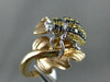 LARGE .68CT BLACK DIAMOND & YELLOW SAPPHIRE 18K WHITE & ROSE GOLD 3D BEETLE RING