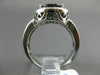 ESTATE LARGE 4.49CT DIAMOND & AAA GARNET 14KT WHITE GOLD OVAL FILIGREE FUN RING