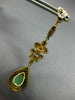 ANTIQUE LARGE .52CT DIAMOND AAA PEARL & JADE 18K GOLD & 925 SILVER DROP EARRINGS