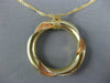 ESTATE 14KT YELLOW AND ROSE GOLD 3D CLASSIC CIRCLE OF LIFE ROPE FUN NECKLACE