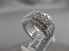 ESTATE LARGE 1.50CT ROUND DIAMOND 14KT WHITE GOLD 5 ROW COCKTAIL RING #21176