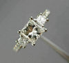 ESTATE GIA .70CT ROUND PRINCESS DIAMOND 14K WHITE GOLD 3 STONE LUCIDA RING 25519