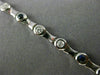 ESTATE 1.0CT ROUND DIAMOND & AAA SAPPHIRE 14KT WHITE GOLD BAMBOO BRACELET #22487