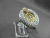 ANTIQUE MASSIVE 2.60CT DIAMOND 18KT TRI COLOR GOLD 3D CIRCULAR FILIGREE RING