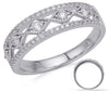 ESTATE WIDE .36CT DIAMOND 14KT WHITE GOLD 3D THREE ROW INFINITY ETOILE FUN RING