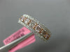 ESTATE 1.02CT WHITE & PINK DIAMOND 18KT WHITE & ROSE GOLD HALO ANNIVERSARY RING