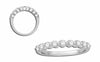 .50CT DIAMOND 14KT WHITE GOLD ROUND & BAGUETTE 7 STONE WEDDING ANNIVERSARY RING