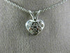 ESTATE .20CT DIAMOND 14KT WHITE GOLD 3D ETOILE HEART FLOATING PENDANT #15415