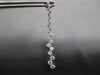 ESTATE 1.50CT DIAMOND 18K WHITE GOLD CRISS CROSS CHANDELIER FUN HANGING EARRINGS