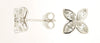 ESTATE .81CT DIAMOND 14KT WHITE GOLD ROUND & MARQUISE BEZEL FLOWER STUD EARRINGS