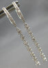 .93CT DIAMOND 18K WHITE GOLD 3D BY THE YARD CLIP ON CHANDELIER HANGING EARRINGS