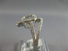 WIDE .53CT DANCING DIAMOND 14KT WHITE GOLD 3D ROUND SQUARE OCTAGON FUN RING