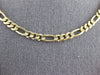 ESTATE 14KT YELLOW GOLD 3D SOLID 5MM ITALIAN FIGARO 18 INCH MENS NECKLACE #27459