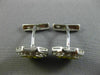 ESTATE LARGE 1.5CT WHITE & INTENSE FANCY YELLOW DIAMOND 18K WHITE GOLD CUFFLINKS