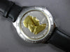 LARGE STAINLESS STEEL & 18KT YELLOW GOLD 3D LIBERTY 1958 FUN UNISEX WATCH #27814